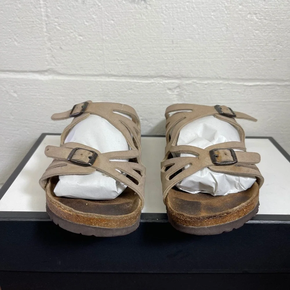 Birkenstock‎ Granada Mocha Leather Sandals Slide Slip On Women's Size 39 EU/8 US